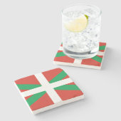 Flagge des Baskenlandes Steinuntersetzer (Seitenansicht)