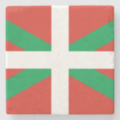 Flagge des Baskenlandes Steinuntersetzer (Vorderseite)