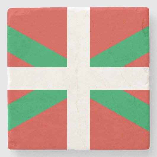 Flagge des Baskenlandes Steinuntersetzer (Vorderseite)