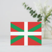 Flagge des baskischen Landes Postkarte (Stehend Vorderseite)