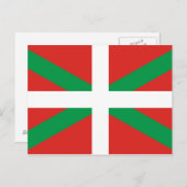 Flagge des baskischen Landes Postkarte (Vorne/Hinten)