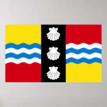 Flagge des Bedfordshire-Posters