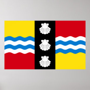 Flagge des Bedfordshire-Posters Poster