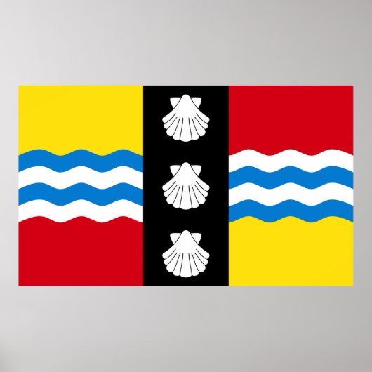 Flagge des Bedfordshire-Posters Poster (Vorne)