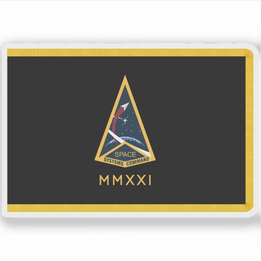 Flagge des Befehls "Weltraumsysteme" Aufkleber (Vorderseite)