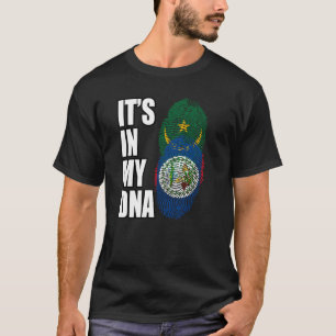 Flagge des belizischen und mauretanischen Mix-DNA- T-Shirt