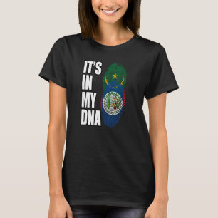Flagge des belizischen und mauretanischen Mix-DNA- T-Shirt