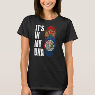 Flagge des belizischen und montenegrinischen Mix-D T-Shirt