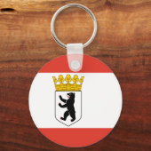 Flagge des Berliner Schlüsselanhängers Schlüsselanhänger (Vorderseite)