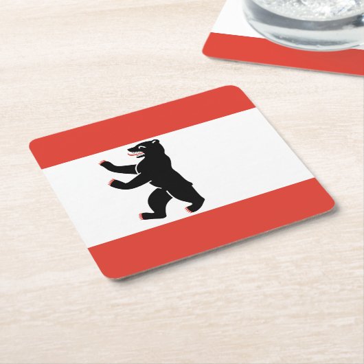 Flagge des Berliner Untersetzer (angewinkelt)