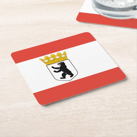 Flagge des Berliner Untersetzer (angewinkelt)