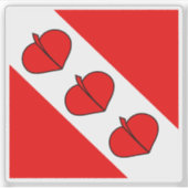 Flagge des Berner Jura-Distrikts, Schweiz Aufkleber (Vorderseite)