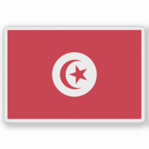 Flagge des Beylik von Tunis (1827-1881), Tunesien Aufkleber