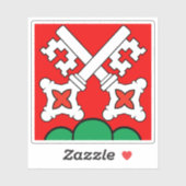 Flagge des Bezirks La Neuveville, Schweiz Aufkleber (Blatt)