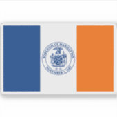 Flagge des Bezirks Manhattan Aufkleber (Vorderseite)