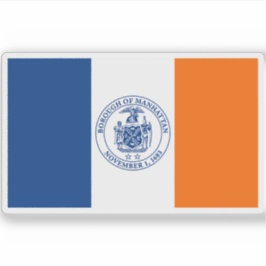 Flagge des Bezirks Manhattan Aufkleber