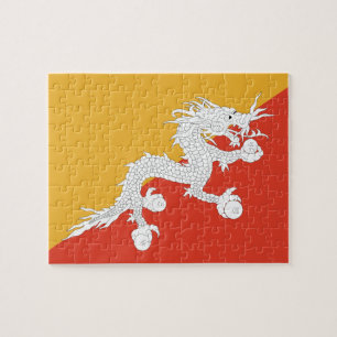 Flagge des Bhutan-Foto-Puzzles Puzzle
