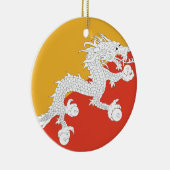 Flagge des Bhutan-Ornaments Keramik Ornament (Rechts)
