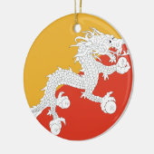 Flagge des Bhutan-Ornaments Keramik Ornament (Links)
