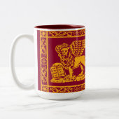 Flagge des Brieftaschen aus dem Foto Venedig Zweifarbige Tasse (Links)