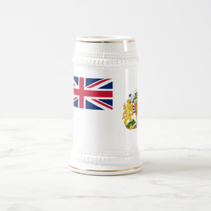 Flagge des Britischen Antarktis-Territoriums Bierglas