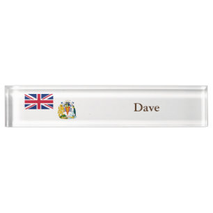 Flagge des Britischen Antarktis-Territoriums Namensplakette