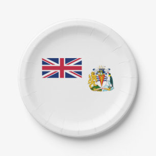 Flagge des Britischen Antarktis-Territoriums Pappteller