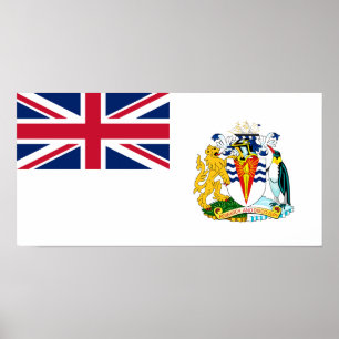 Flagge des Britischen Antarktis-Territoriums Poster
