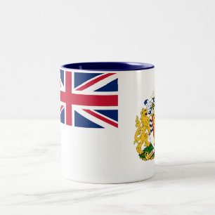 Flagge des Britischen Antarktis-Territoriums Zweifarbige Tasse