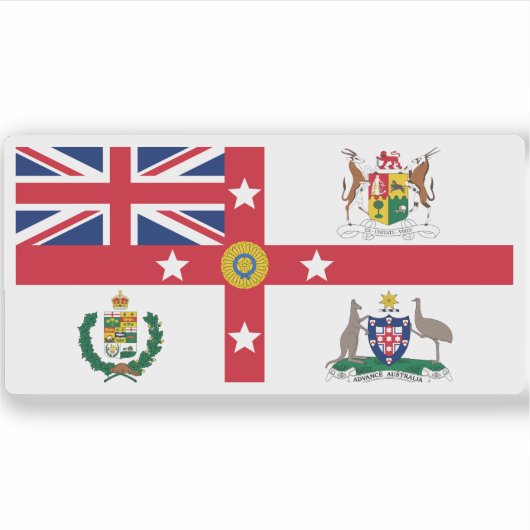 Flagge des Britischen Reiches (Dangarsleigh-Krieg) Aufkleber (Vorderseite)