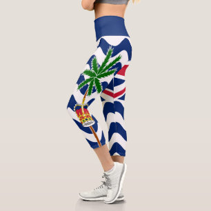 Flagge des Britischen Territoriums im Indischen Oz Capri Leggings