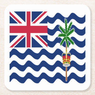 Flagge des Britischen Territoriums im Indischen Oz Rechteckiger Pappuntersetzer