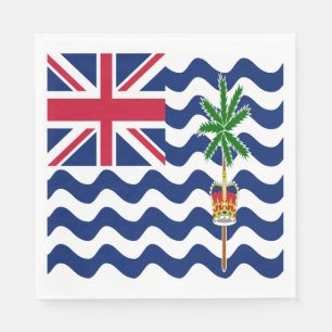 Flagge des Britischen Territoriums im Indischen Oz Serviette
