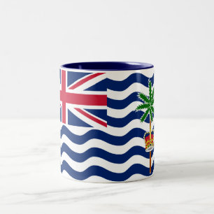 Flagge des Britischen Territoriums im Indischen Oz Zweifarbige Tasse