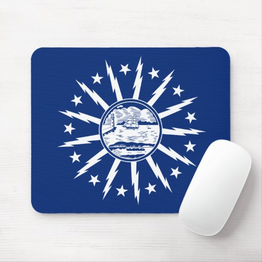 Flagge des Büffels, New York Mousepad (Mit Mouse)