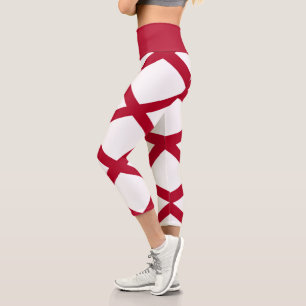 Flagge des Bundesstaates Alabama Capri Leggings