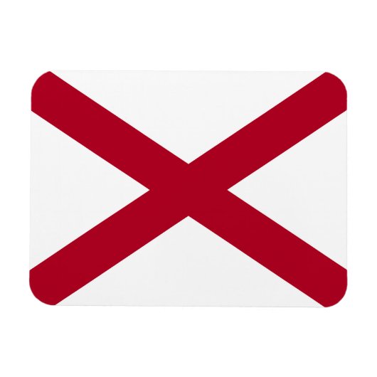 Flagge des Bundesstaates Alabama Magnet (Horizontal)
