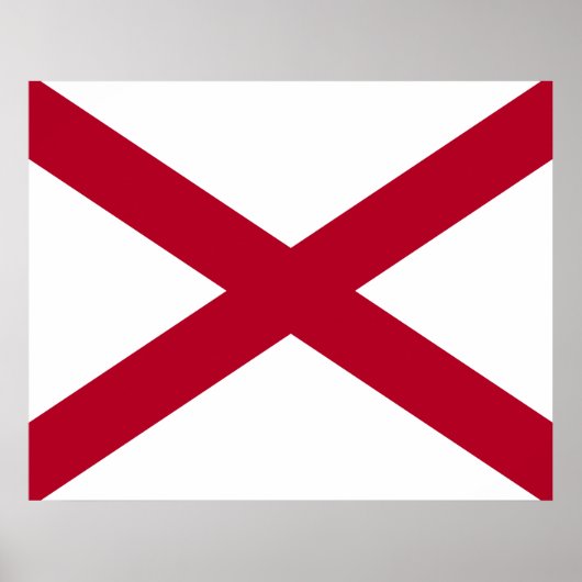 Flagge des Bundesstaates Alabama Poster (Vorne)