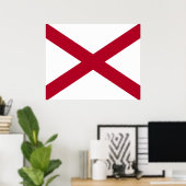 Flagge des Bundesstaates Alabama Poster (Heimbüro)