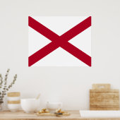 Flagge des Bundesstaates Alabama Poster (Küche)