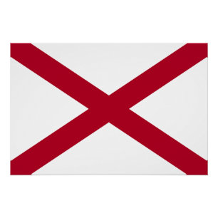 Flagge des Bundesstaates Alabama Poster