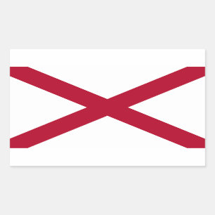 Flagge des Bundesstaates Alabama Rechteckiger Aufkleber