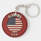 Flagge des Bundesstaates Alabama Schlüsselanhänger (Rückseite)
