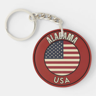 Flagge des Bundesstaates Alabama Schlüsselanhänger