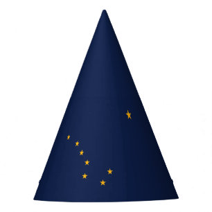 Flagge des Bundesstaates Alaska Partyhütchen