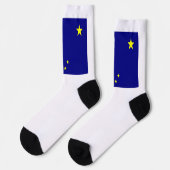 Flagge des Bundesstaates Alaska Socken (Linkes Detail)