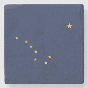 Flagge des Bundesstaates Alaska Steinuntersetzer