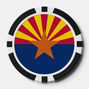 Flagge des Bundesstaates Arizona Pokerchips