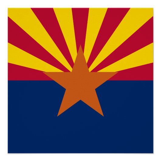Flagge des Bundesstaates Arizona Poster (Vorderseite)