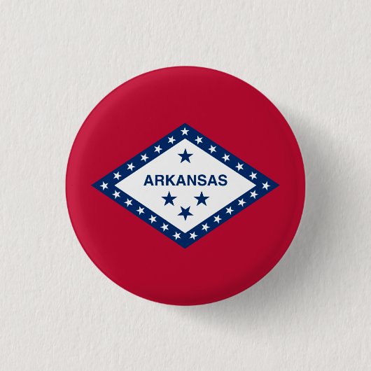 Flagge des Bundesstaates Arkansas Button (Vorderseite)